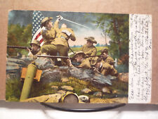 c1905 UDB Postcard - Art, Military Soldiers in Combat picture