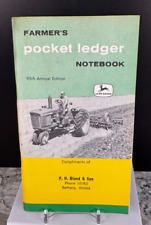 Vintage 1961 F. H. Bland & Son John Deere Farmer's Pocket Ledger Notebook picture