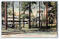 Marinette Wisconsin WI Postcard Lakeside Theatre Pavilion 1908 Vintage Antique picture