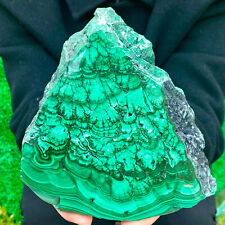 1.64LB Natural Green Malachite Crystal Flaky Pattern Ore Specimen Quartz Healing picture