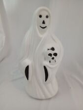 Halloween Blow Mold Plastic Ghost Ghoul Grim Reaper Skull No Light picture