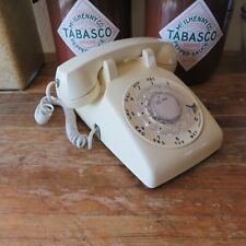 Bell System Western Electric ATT 500 DM Ivory Rotary Dial Desk Phone Vintage VG picture