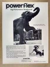 1975 Powerflex Skateboards Elephant & Sam Hawk photos vintage print Ad picture