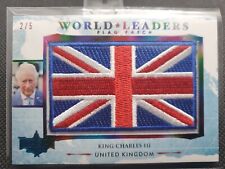 King Charles 2024 Decision World Leaders FLAG PATCH UK #2/5 Rare Rainbow Foil picture