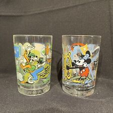 Vtg Pair Of McDonald's 100 Years Walt Disney World Anniversary Drinking Glasses picture