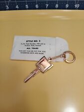 Vtg Blank Car Key #5-Fits Nash Rambler 1953+/Hudson/Nash/Packard-On Keychain-NOS picture
