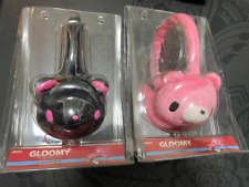 Gloomy Bloody Bear Chax GP Face Headphones Plush Fluffy Set Of 2 Rare taito picture