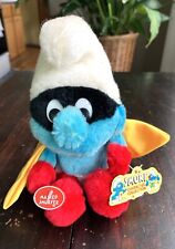 Vintage 1983 ORIGINAL The SMURFS Blue Plush Doll MASKED SMURFER New w/tags picture