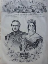 1858 1891 Woman Queen Victoria England Albert Edinburgh 4 Newspapers Antique picture