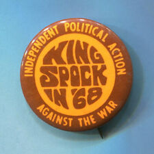 1967 -68 Anti Vietnam  War  Civil Rights  Dr. King & Dr. Spock Protest Cause Pin picture