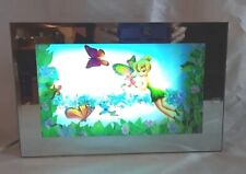Rare Disney Tinkerbell Moving Motion Lighted Picture Frame Flower Butterflies picture