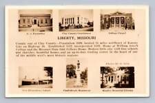 Liberty Missouri RPPC Vintage Multiview Photo ~ Confederate Monument 1940 picture