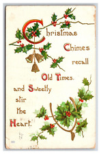 Fröhliche Weihnachten Merry Christmas Pine Branch Candle DB Postcard U27 picture