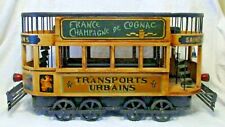 Antique 1930's Double Decker French Trolley Car of Cast Iron and Wood 30