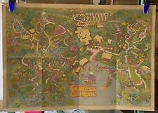 Vintage Cypress Gardens Florida Souvenir Map 23”X33” picture