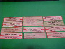 Lot of 12 Jukebox Tags 45 RPM Title Strips VARIOUS INCLUDING MICHAEL JACKSON +++ picture