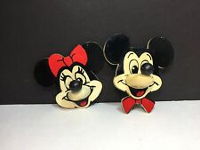 Vintage 1970s-1980s Mickey Mouse Minnie Mouse Hookies Hangars - READ picture