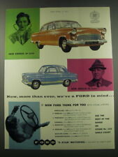 1957 Ford Consul de Luxe, Anglia deLuxe Cars Ad - Now, more than ever picture
