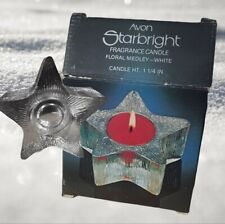 Vintage 1980 Avon Star Bright Candle Holder In Original Box 4.5”X2” picture