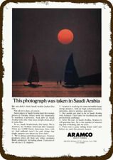 1981 ARAMCO ARABIAN AMERICAN OIL CO. Vintage-Look DECORATIVE REPLICA METAL SIGN picture