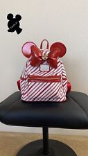 Disney Parks Loungefly Peppermint Holiday/Christmas Candy Cane Mini Backpack picture