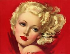 1943 RED LIPPED BLONDE AMERICAN BEAUTY ZOE MOZERT 8.5x11 PRINT PINUP CHEESECAKE picture