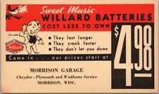 c1930s Morrison, Wisconsin Postcard MORRISON GARAGE 