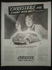 1937 ALMA ARCHER SMOKING CHRYSLERS ARE A HABIT WITH ME Car photo art print ad picture