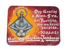 1972 Mexican Ex Voto Painting on Tin, Nuestra Señora del Pueblito, Retablo picture