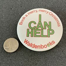I Can Help Waldenbooks Book A Merry Christmas Mall Store Pinback Button #40656 picture