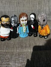 Lot Of 5   Creepy Halloween ￼ Figurines Exorcist/Scream/Hannibal/Bride/Sam picture