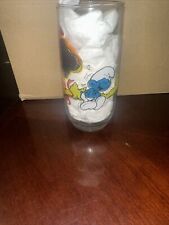 Vintage 1982 Smurf Collectible Drinking Glass, Jokey Smurf Peyo Wallace Berrie picture
