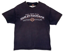 Harley Davidson Men's Short Sleeve Real Men Ride Shirt Large Hill City 2008 picture