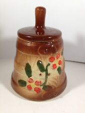 Vintage Ceramic Butter Churn Sugar Canister American Bisque picture