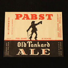 Pabst Old Tankard Ale Quart Label IRTP Hi-Strength picture