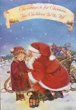 Lisi Martin Girl with Santa Christmas Card  *Free Ship picture