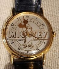 1987 Sixty Years Mickey Mouse Womens Watch Lorus Disney Genuine Leather picture