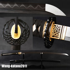 Handmade Clay Tempered Folded T10 Katana Japanese Samurai Sharp Sword Real Hamon picture