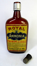 Vintage Royal Amonia Amber One Pint Empty Bottle “Rare” GUC Look picture