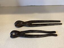 Pair of  Antique Weed Tire Chain Pliers Snipping Pincher picture