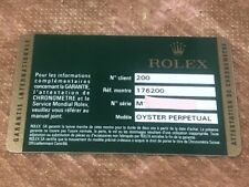 Rolex Oyster Perpetual 176200 Guarantie Card M Serial picture