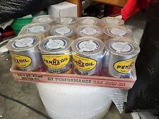 Vintage Pennzoil 20W-50 Motor Oil 1 Quart Oil Can Tin Full Unopened Nos picture