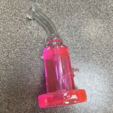 Broken Defect 9” Pink Freezable Glycerin Water Pipe Glass Hookah For Parts picture