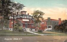 Ithica New York~Hospital~Mansard Roof~Victorian Architecture~1910 Postcard picture