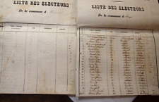 ELECTION OF 1848 list of common electors of BUNZAC and RANCOGNE charente picture
