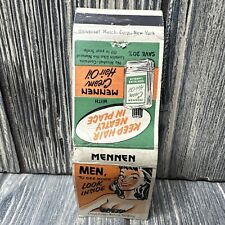 Vintage Mennen Cream Hair Oil Matchbook Advertisement picture