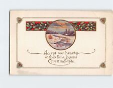 Postcard Accept out hearty wishes for a joyous Christmas-tide, Art Print picture