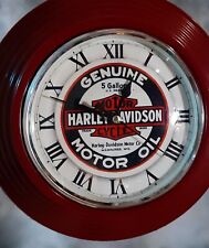 Vintage Harley Davidson Wall Clock Steel Construction picture
