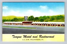 Williamsburg KY-Kentucky, Teague Motel & Restaurant Advertising Vintage Postcard picture