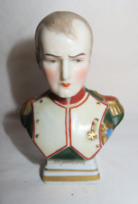 Antique 1800s German Porcelain Napoleon Bust Figurine with Gold Anchor Backstamp picture